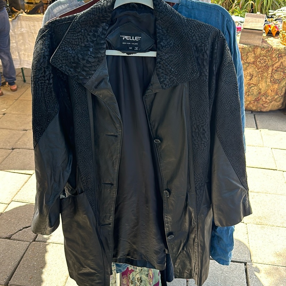 Leather coat